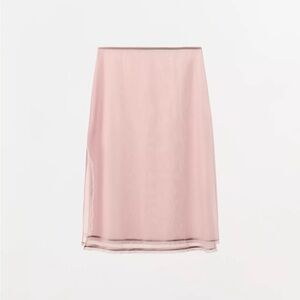 ORGANZA MIDI SKIRT PINK